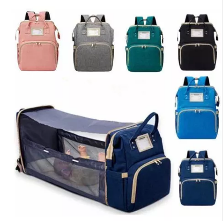 Bolso Pañalera Con Cuna Cambiador D Bebe